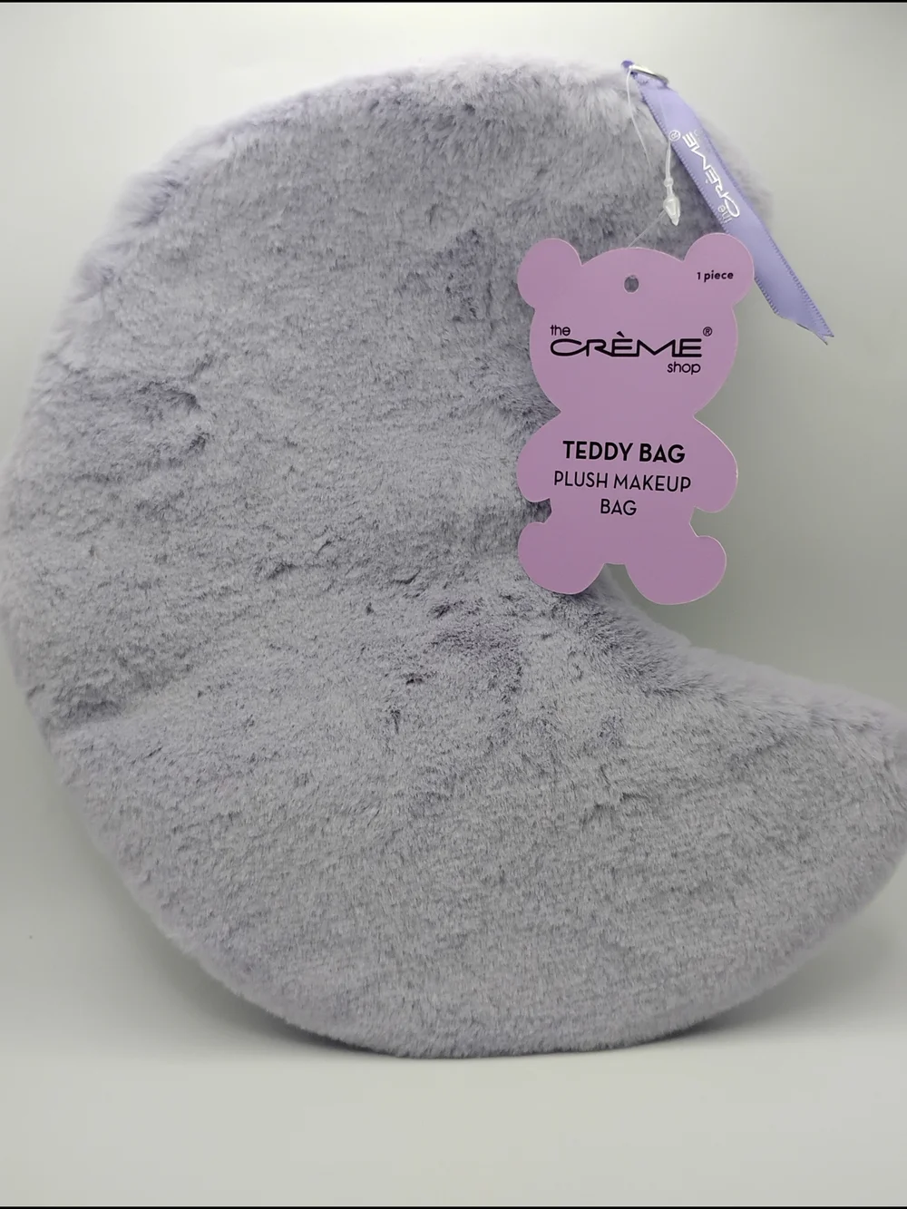 🌜The Crème Shop Teddy Bag Plush Makeup Pouch (Over The Moon - Lavender Moon) 🌛